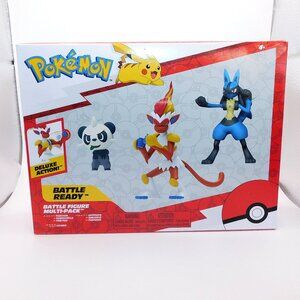 Pokemon Battle Ready 3 Pack Pancham Infernape Lucario Poseable Pikachu NEW